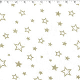 white and gold glitter twinkle stars