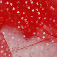 red shimmering hearts tulle