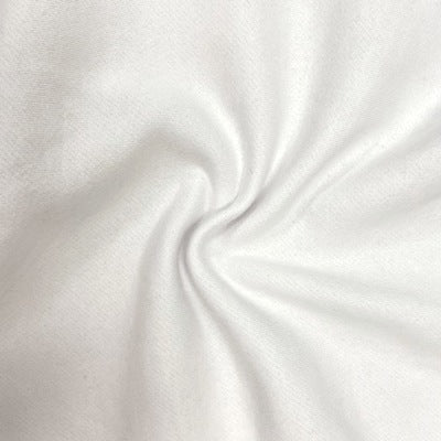 white medium wt cotton polyester active fleece 