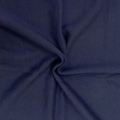 navy medium wt cotton polyester active fleece