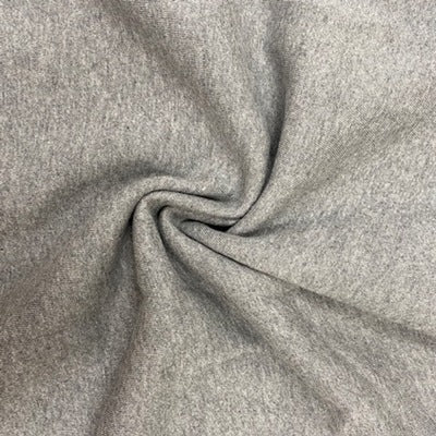 grey mix medium wt cotton polyester active fleece