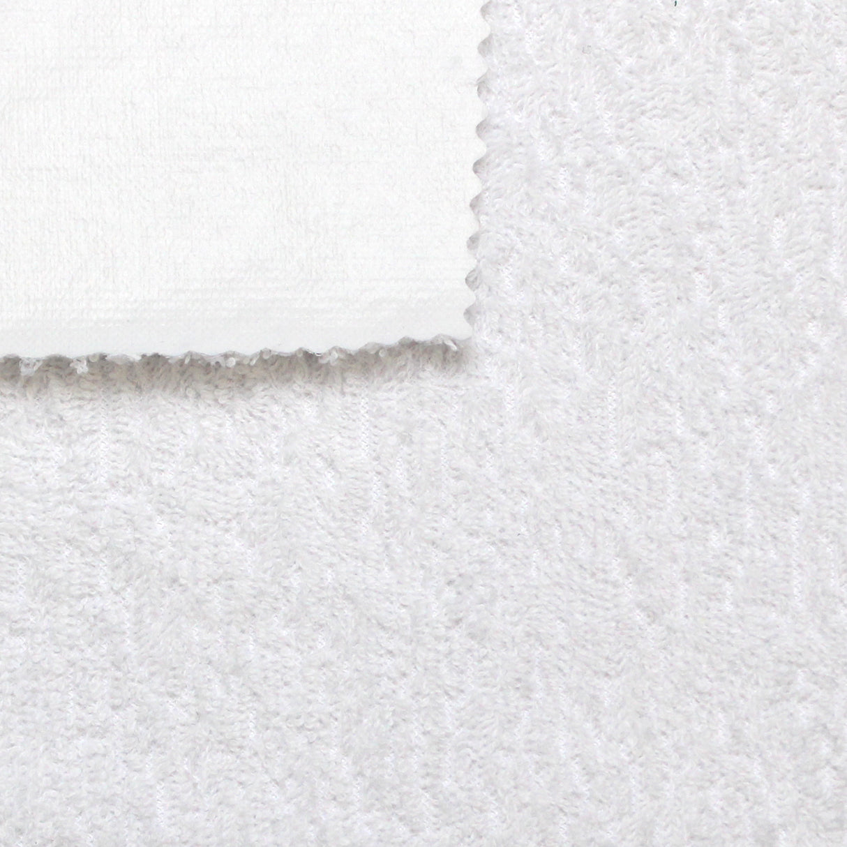 white waterproof Cotton Polyester Terry Face, Polyurethane backing fabric