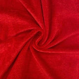 red wide width terry back chenille