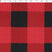 large red and black buffalo check print on velour face chenille knit fabric