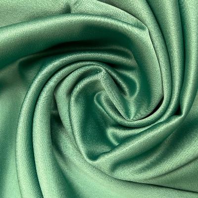 green crepe satin