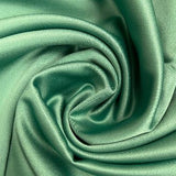 green crepe satin