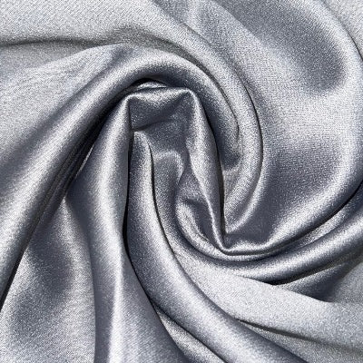 pewter crepe satin