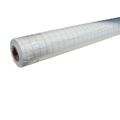 white light weight polyester fusible non woven fabric with 1 inch grid lines