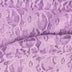 lavender medium weight nylon rayon lace with edges are both corded and scalloped 