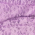 lavender medium weight nylon rayon lace with edges are both corded and scalloped 