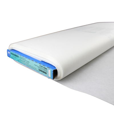 white medium weight polyester rayon tear away interfacing 