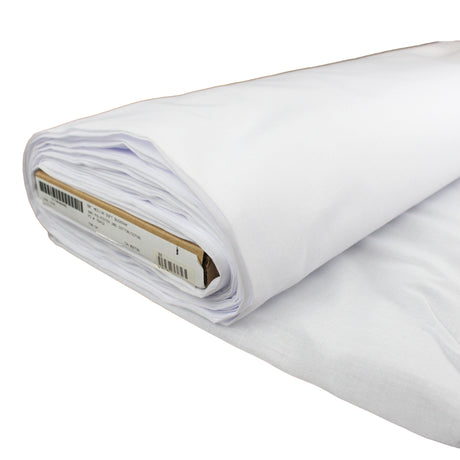 white medium weight polyester cotton soft buckram interfacing