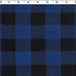 medium weight cotton yarn dye brushed plaids in the design of buffalo check cobalt and black