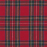 medium weight cotton yarn dye brushed plaids in the design of Royal Stewart tartan