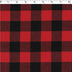 light to medium weight brushed finished cotton polyester 3 by 3 cm buffalo check red and black