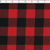 light to medium weight brushed finished cotton polyester 3.5 by 3.5 cm buffalo check red and black
