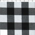 light to medium weight brushed finished cotton polyester 4.5 by 4.5 cm buffalo check white and black