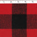 light to medium weight brushed finished cotton polyester 5 by 5 cm buffalo check red and black