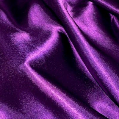 purple light weight polyester spandex satin