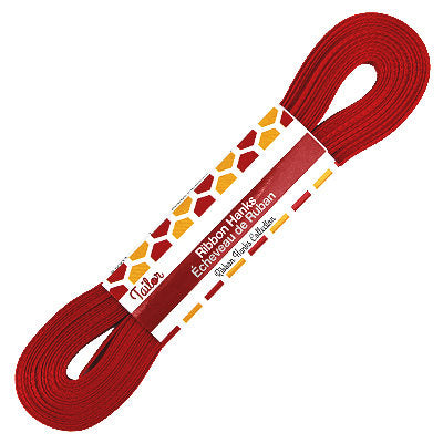 red 6mm wide satin ribbon hank