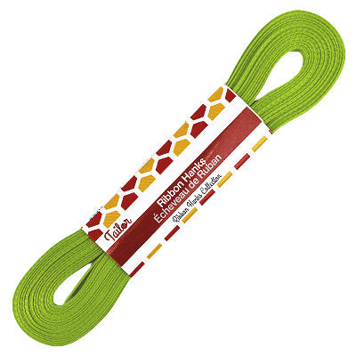 bud green 6mm wide satin ribbon hank