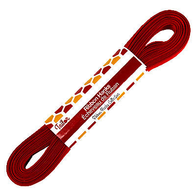 red 10mm wide satin ribbon hank
