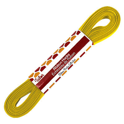 bright yellow 10mm wide satin ribbon hank