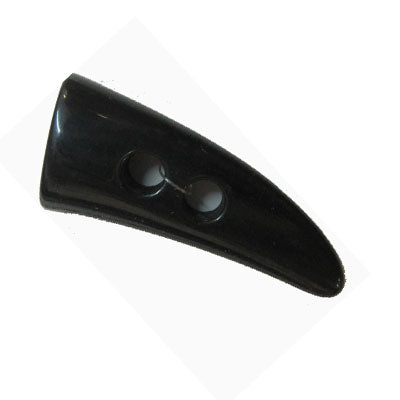 black 43mm fashion button -in the shape of a horn 
