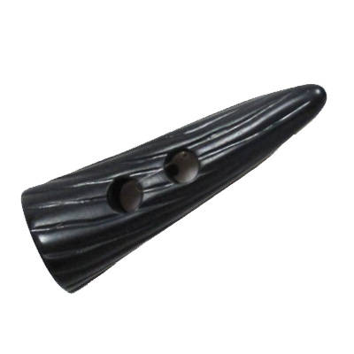 black 52mm two hole fashion horn button
