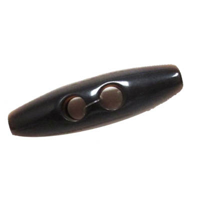 brown 50mm two hole fashion horn button