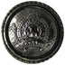 20mm black nickel military fashion button with rim 