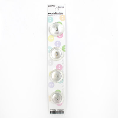 4 x 18mm white 2 hole buttons