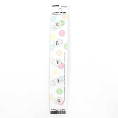 5 x 11mm white 2 hole buttons