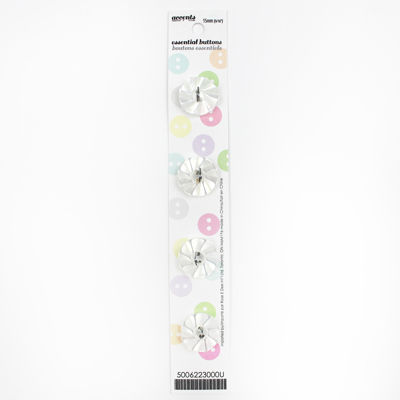 4 x 15mm white 2 hole button