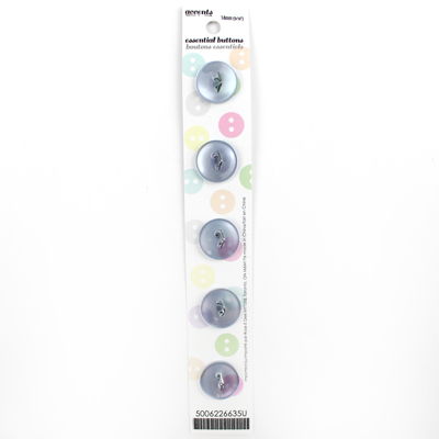 5 x 14mm blue 2 hole button