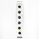 6 x 10mm black 2 hole button