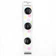 3 x 19mm black 2 hole button