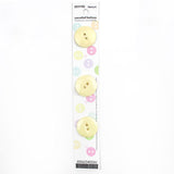 3 x 19mm cream 2 hole button 
