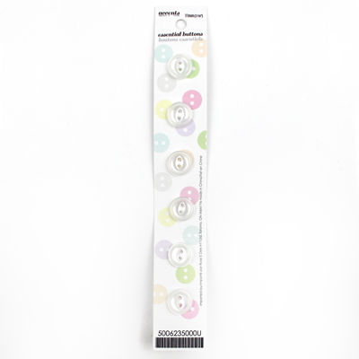 6 x 11mm white 2 hole button