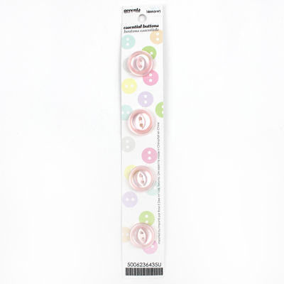 4 x 14mm pink 2 hole button