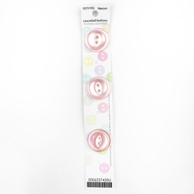 3 x 19mm pink 2 hole button