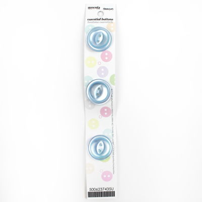 3 x 19mm blue 2 hole button