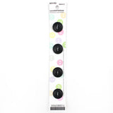 4 x 14mm black 2 hole button