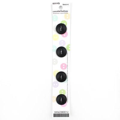 4 x 14mm black 2 hole button