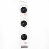 3 x 19mm black 2 hole button