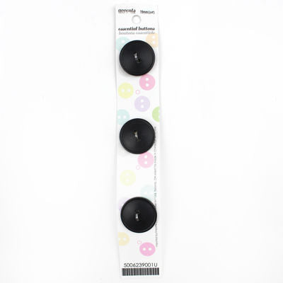 3 x 19mm black 2 hole button