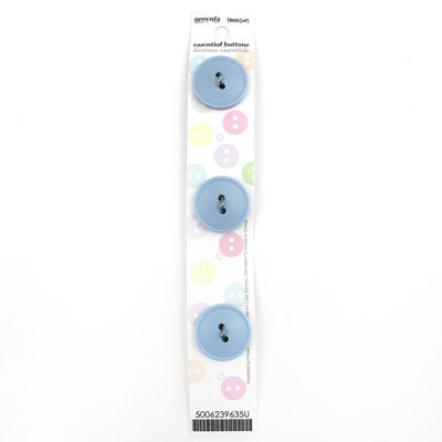 3 x 19mm blue 2 hole button