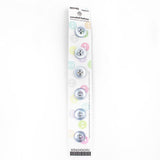 6 x 12mm blue 2 hole button