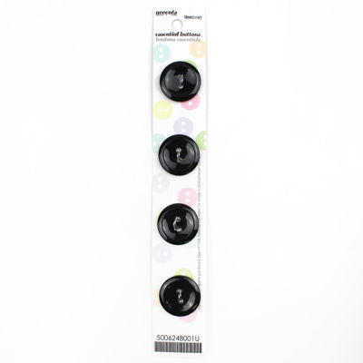 4 x 18mm black 2 hole button
