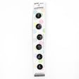 6 x 11mm black 2 hole button